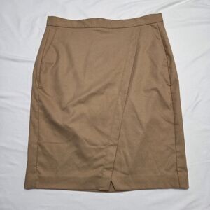 Banana Republic Camel Wrap Pencil Skirt Professional Career Wear Size 8